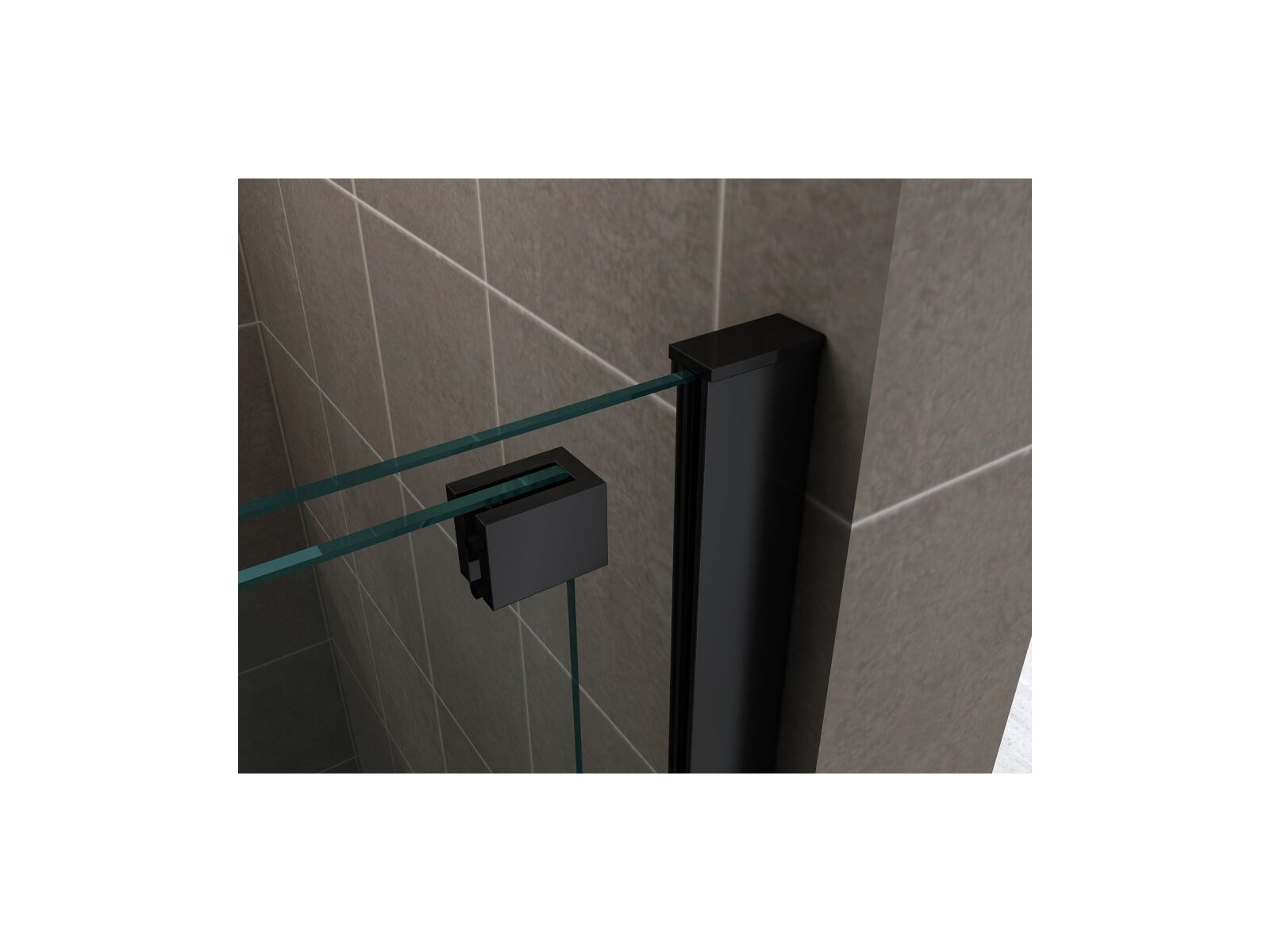 Душевая перегородка Abber Komfort AG09100B 100x200см чёрный  