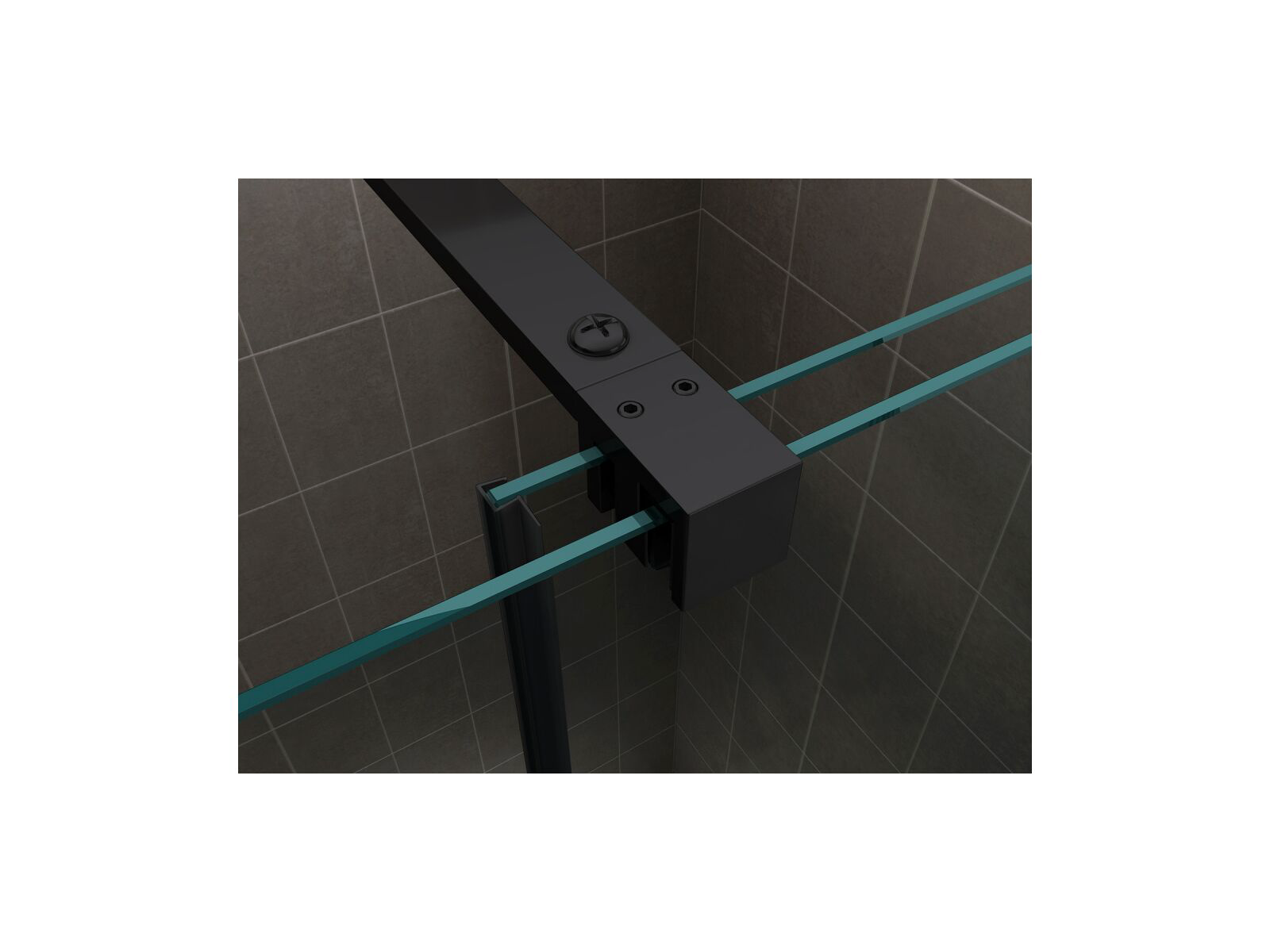 Душевая перегородка Abber Komfort AG09100B 100x200см чёрный  