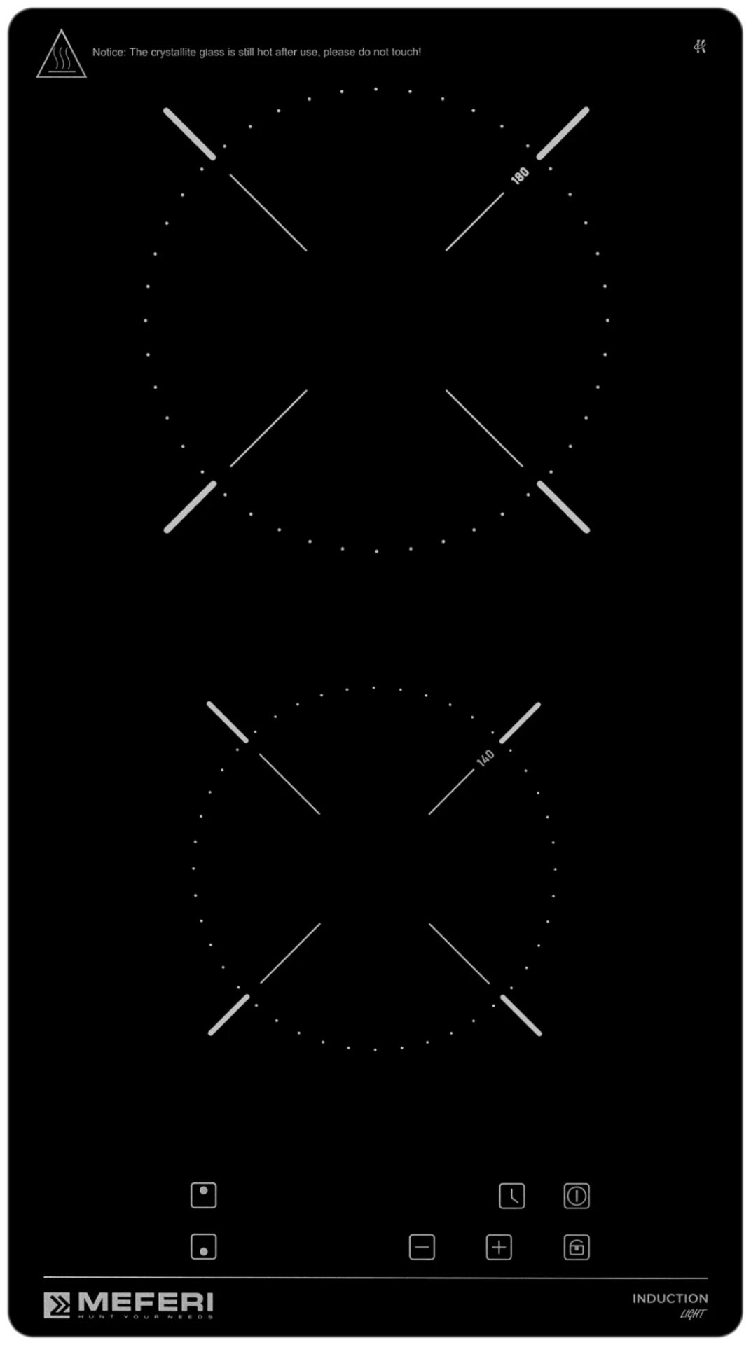 Варочная поверхность MEFERI MIH302BK LIGHT черный купить,NaN