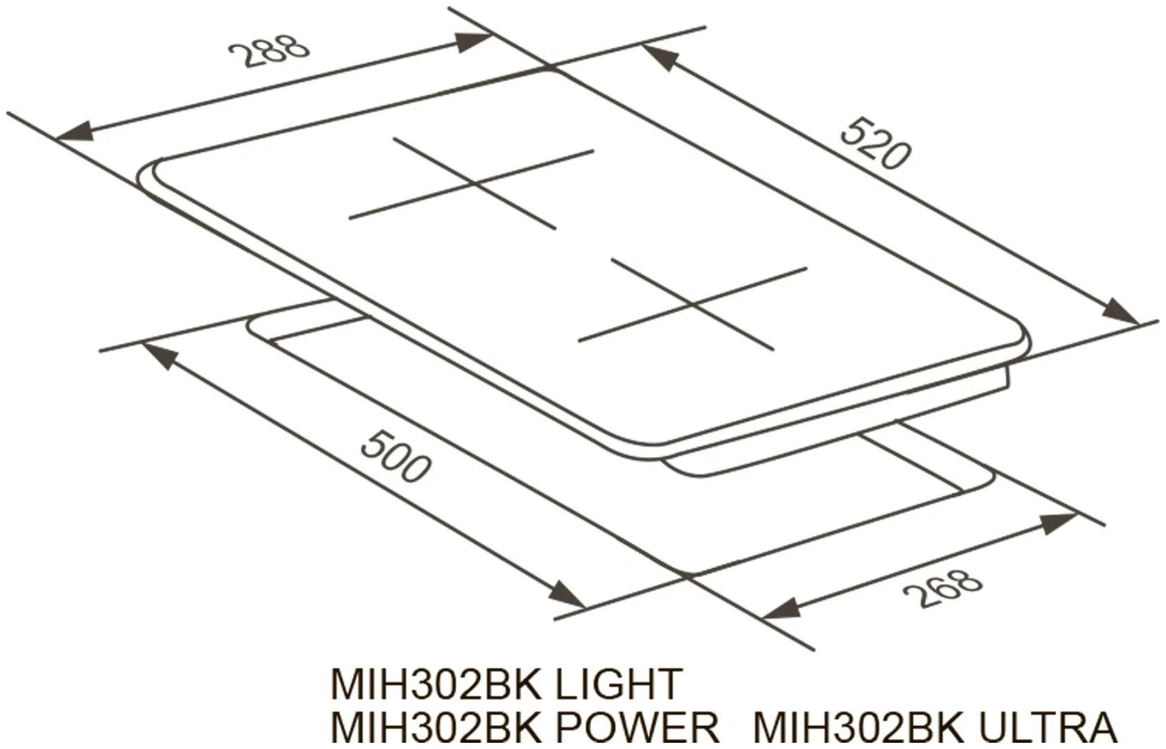 Варочная поверхность MEFERI MIH302BK LIGHT черный купить,NaN