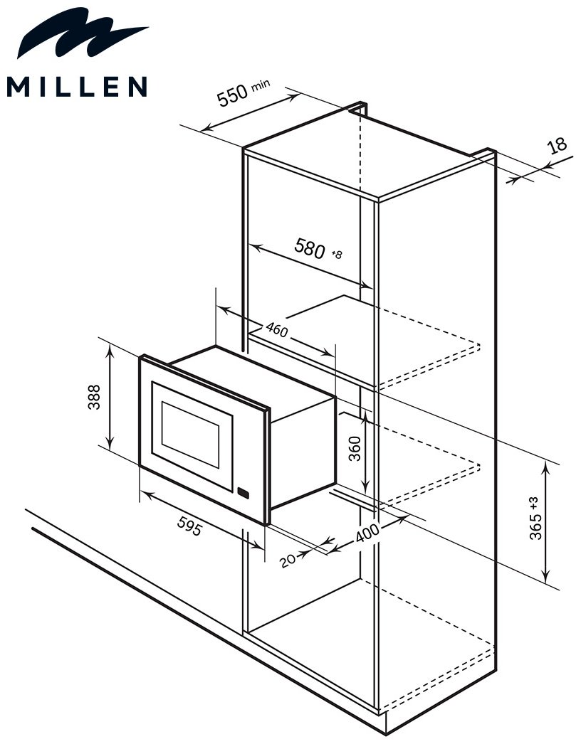 Микроволновая печь MILLEN MBW 381 SX стальной купить,NaN