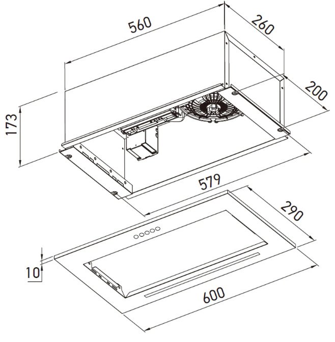 Вытяжка MEFERI SMARTBOX60BK LIGHT черный купить,NaN