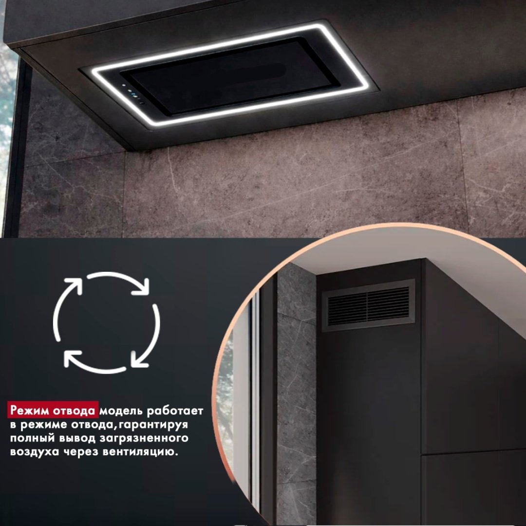 Вытяжка HAUSLER HLS-BI60LD500 черный