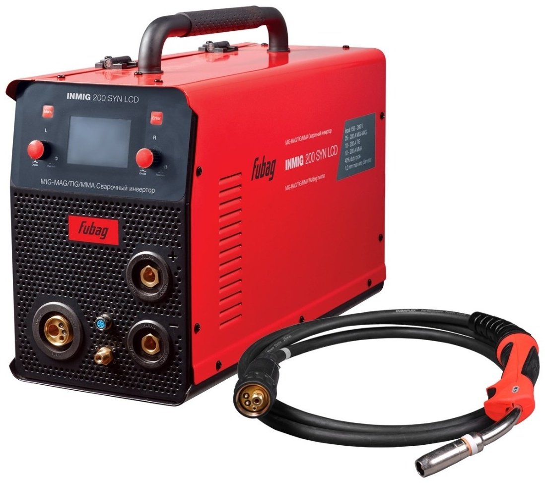 Fubag сварочный инвертор INMIG 200 SYN LCD 31435 + горелка FB 250 3 м (TIG, MIG/MAG, MMA) купить,NaN