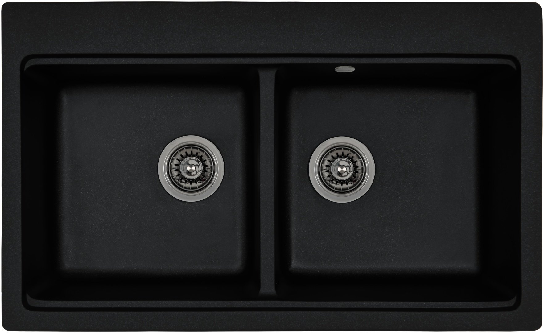 Кухонная мойка Hofmann SSD8048BK HF 49х80х22 см, гранит, тон черный