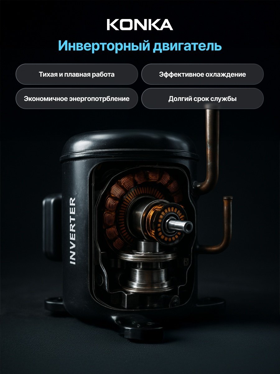 Холодильник KONKA KRF-420W белый купить,NaN