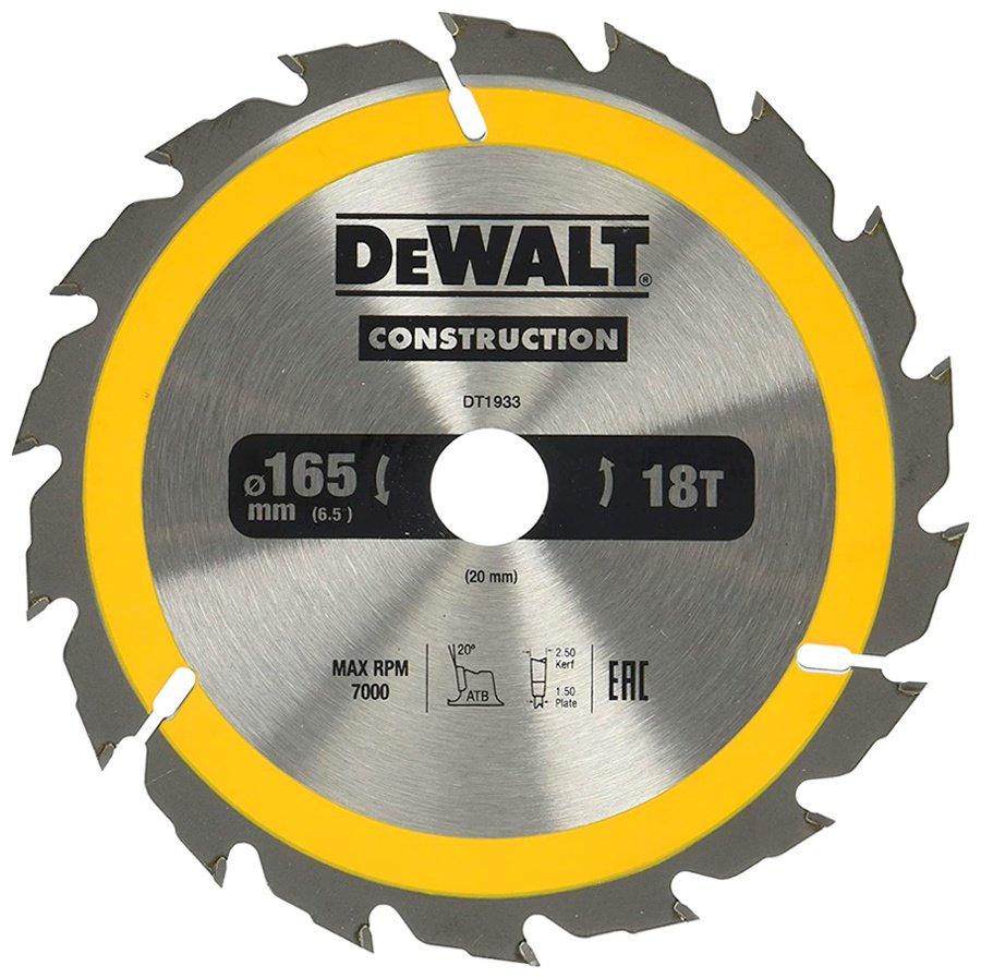 Пильный диск по дереву DeWALT DT1933-QZ, 165x20 мм, 18Т купить,NaN