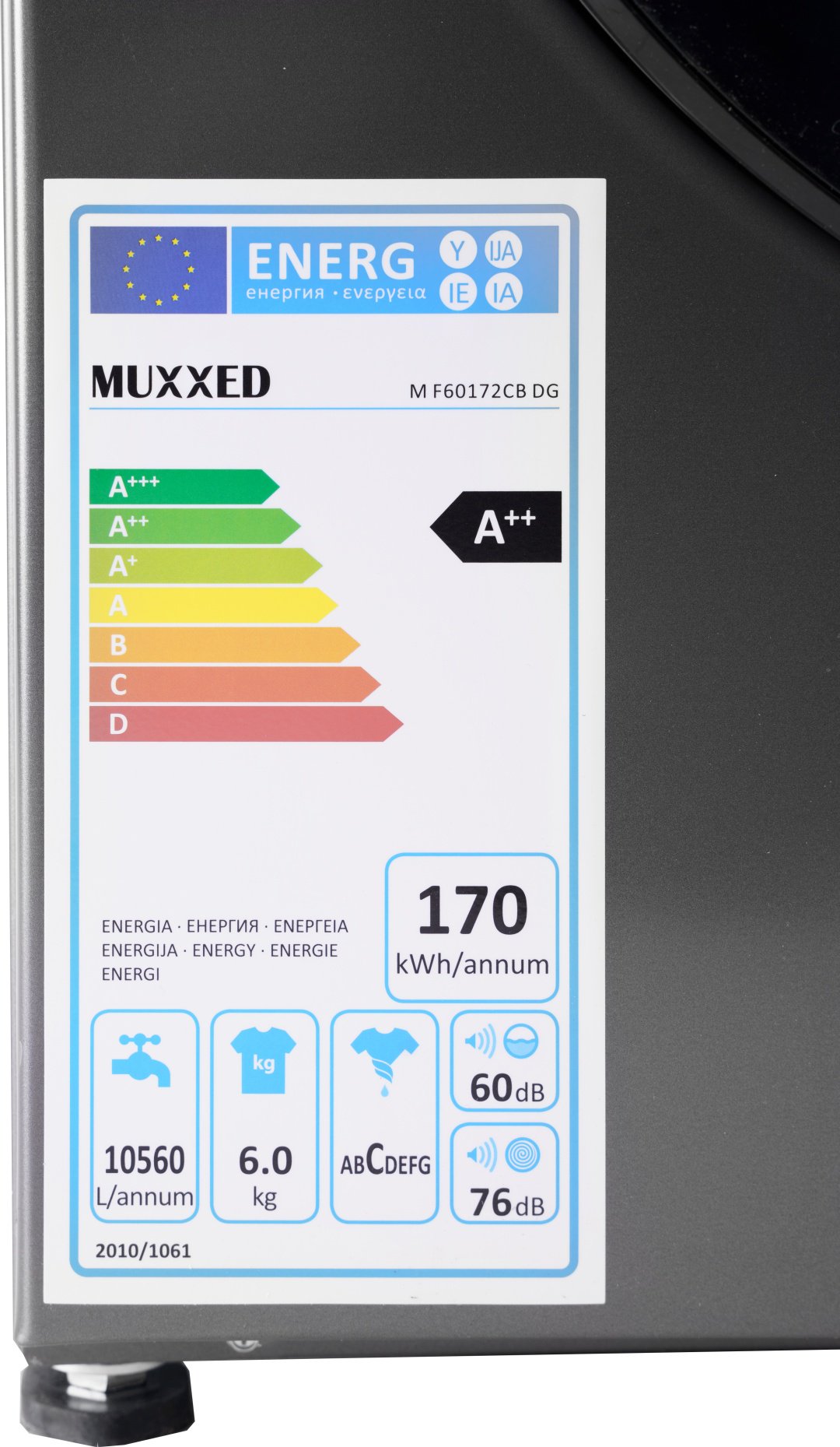 Стиральная машина Muxxed M F60172CB DG серый купить,NaN