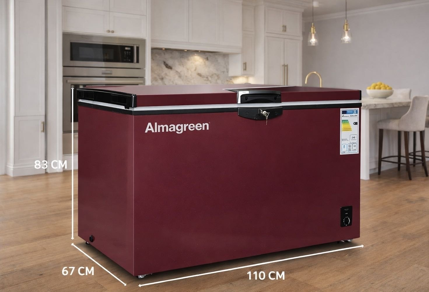 Морозильник Almagreen BD/BC-350R 350 л бордовый купить,NaN