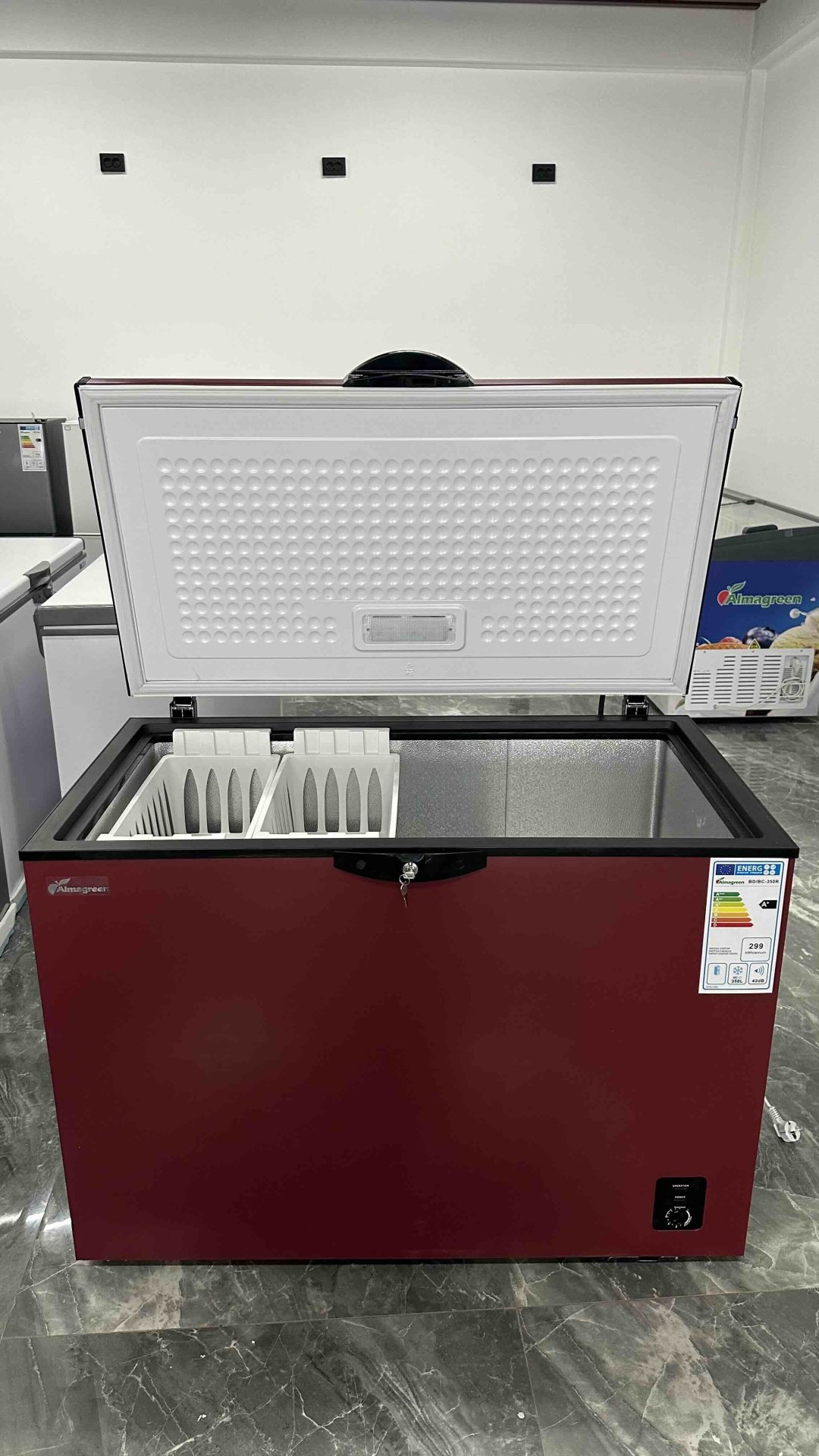 Морозильник Almagreen BD/BC-350R 350 л бордовый купить,NaN