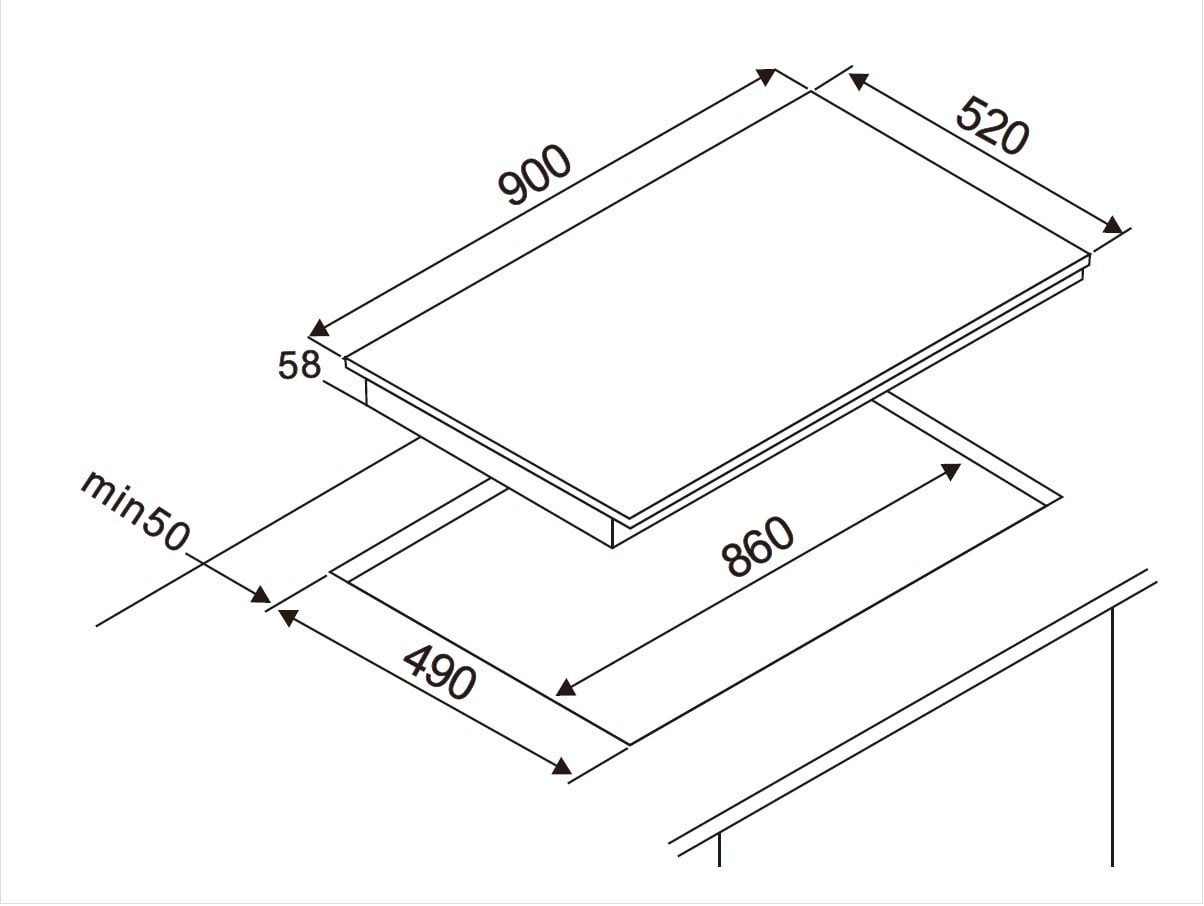 Варочная поверхность Hofmann ICT952DBS/HF черный