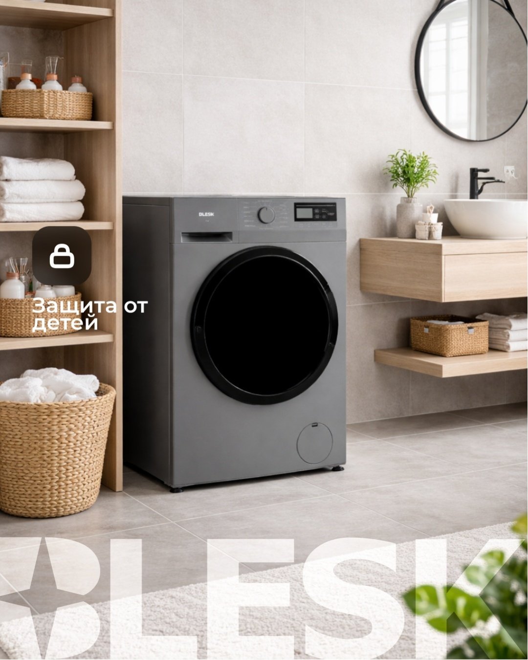 Стиральная машина Blesk BFK70-IN2513S серый купить,NaN