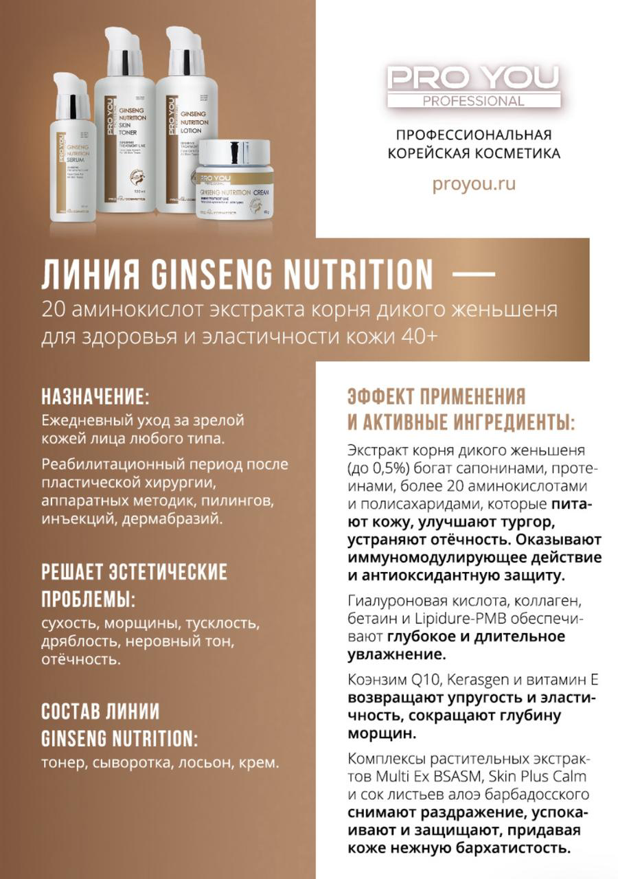 Тонер Pro You Professional-Ginseng Nutrition Skin 130 мл купить,NaN