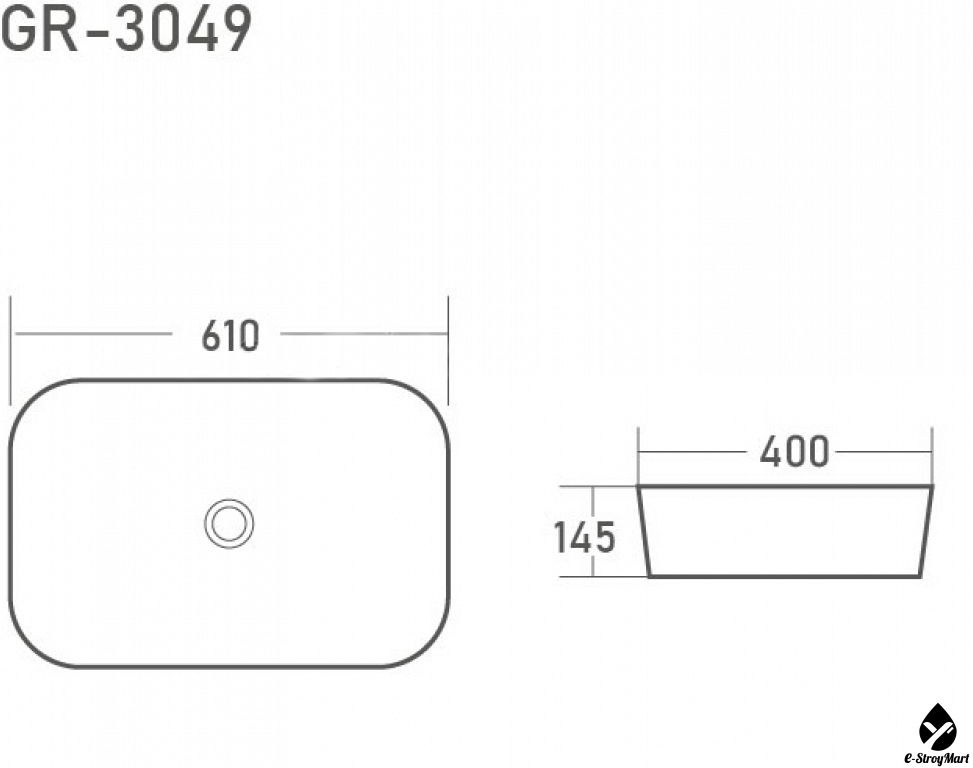Раковина Grossman GR-3049 61x40х14.5см 