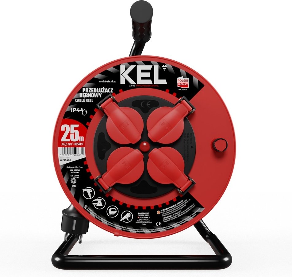Удлинитель на катушке Kel W-98476, 25 м