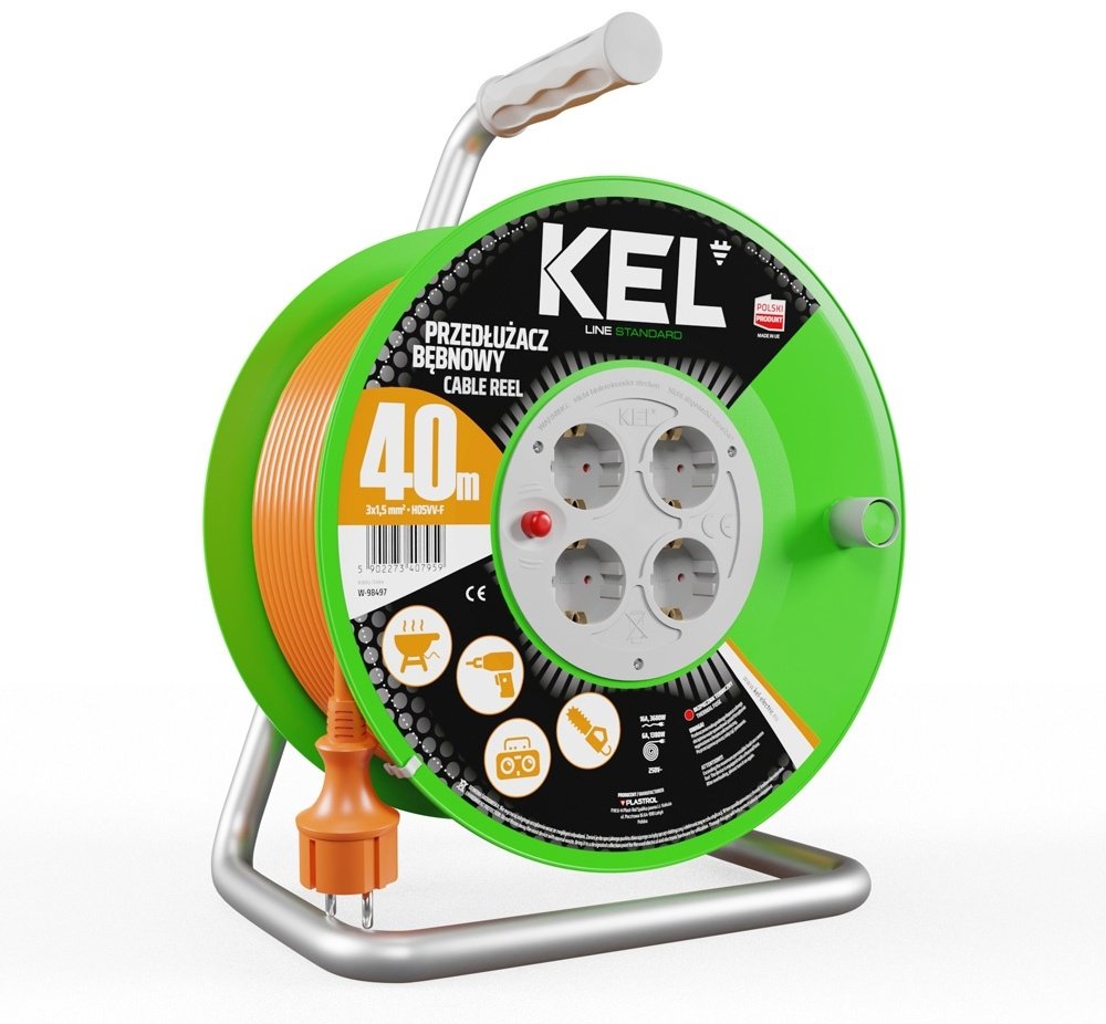 Удлинитель на катушке Kel W-98497, 40 м купить,NaN