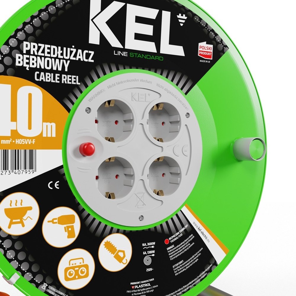 Удлинитель на катушке Kel W-98497, 40 м купить,NaN