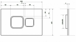 Кнопка сливного бачка Ceruttispa SPA CR01WH 24.5х16.5см 
