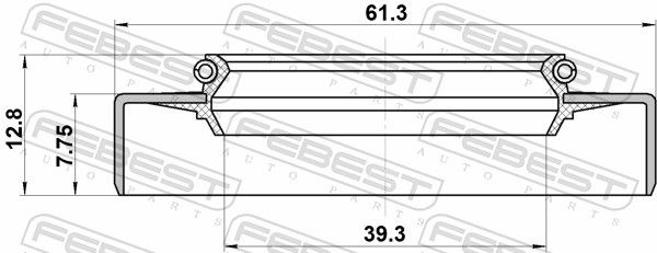Сальник Febest 95GDW-41610813L купить,NaN