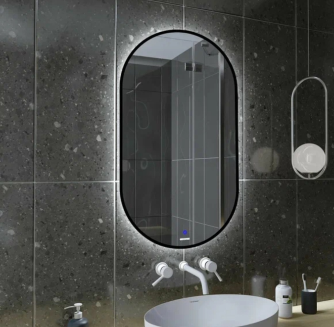 Зеркало Grossman Nero-промо 60х100х4.5см черный купить,NaN
