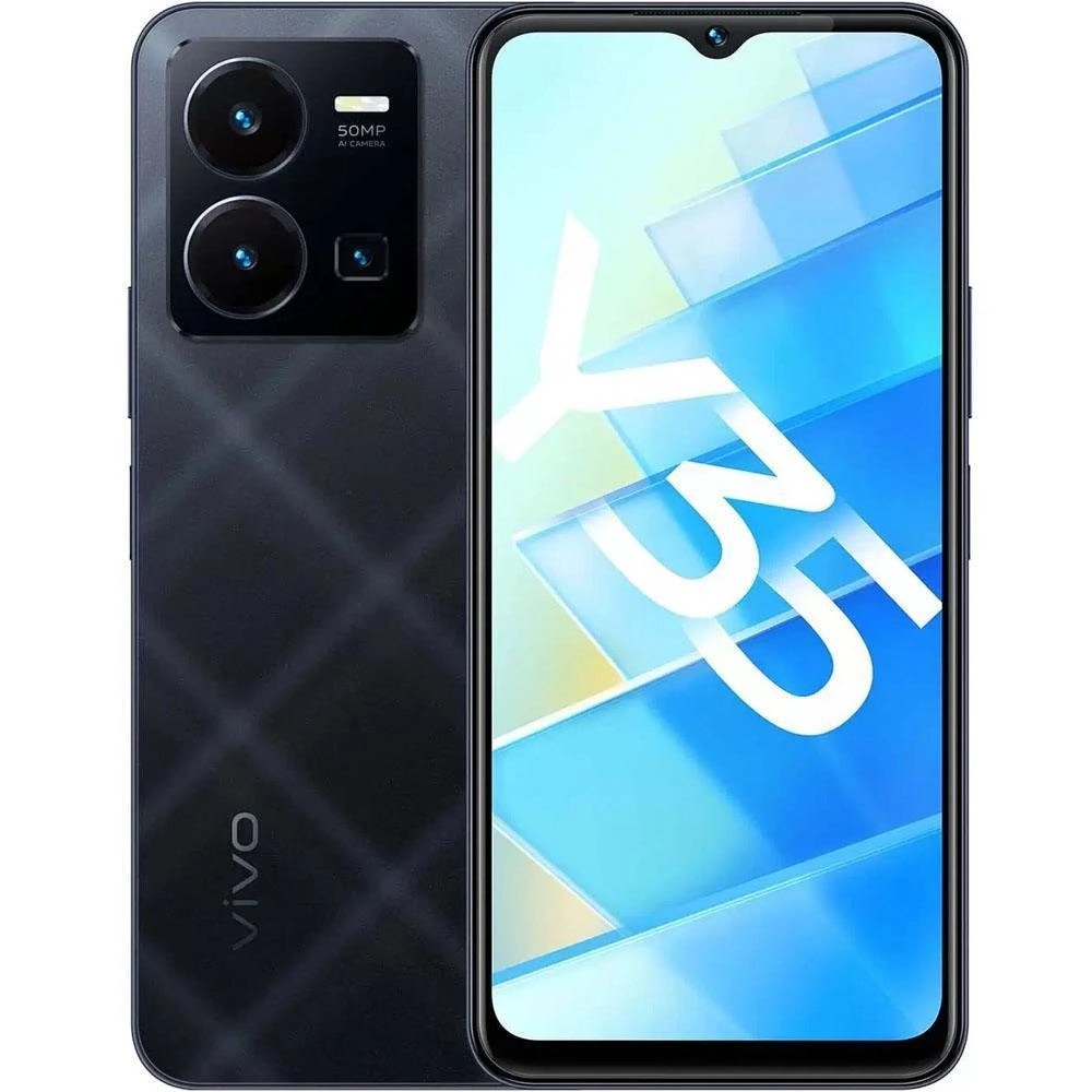 Смартфон Vivo Y35 4/128Gb Agate Black купить,NaN