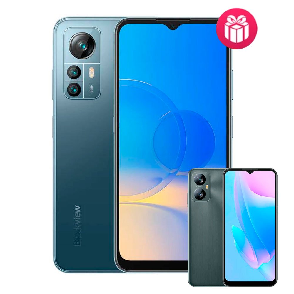 Смартфон Blackview A85 8/128GB Deep Sea Blue + Смартфон Blackview A52 2/32GB Black