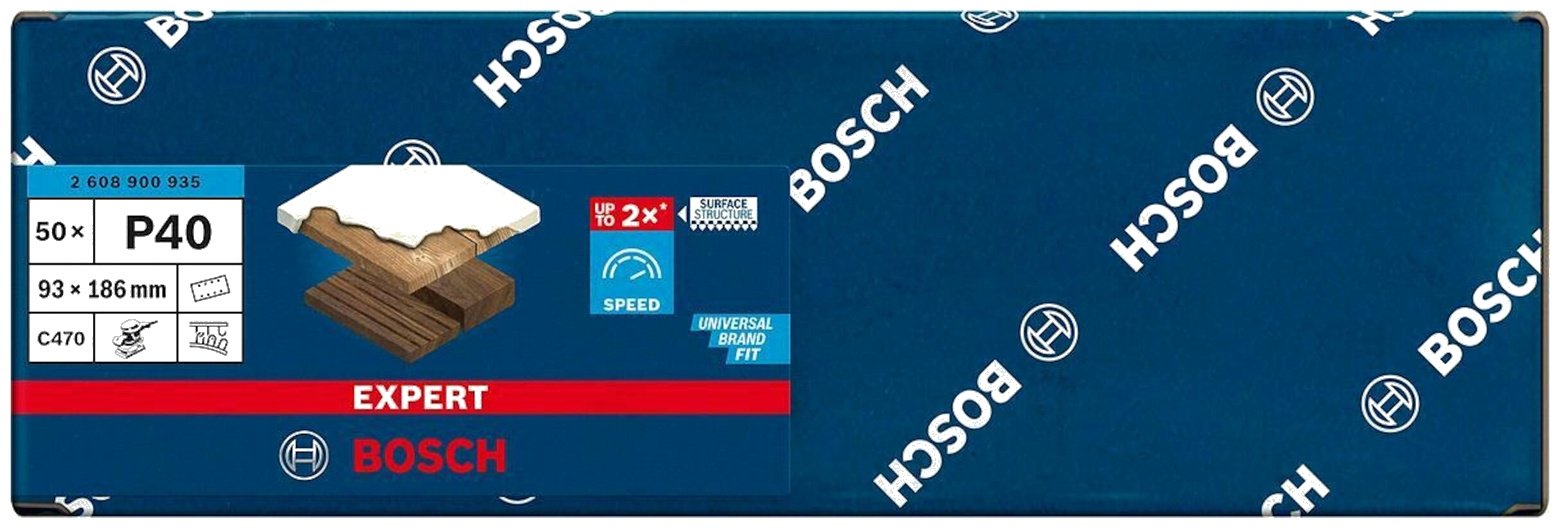 Bosch шлифовальный лист P40 (186х93 мм), 50 шт купить,14634