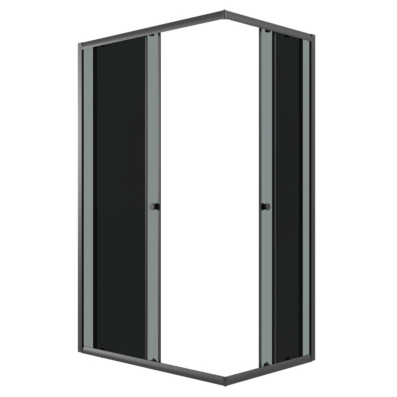 Душевое ограждение Niagara Eco NG-1118-14QT 110х80х190см прямоугольник,раздвижное,черный,стекло тонированное,1 место купить,NaN