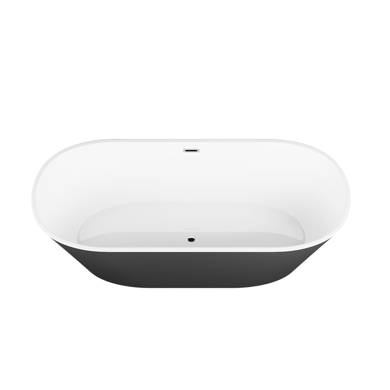 Ванна Grossman GR-1503MB Forta 170x75x58см черно-белый
