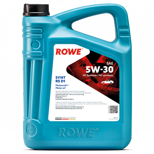 Моторное масло Rowe 5/30 Hightec Synt RS D1 5л купить,NaN
