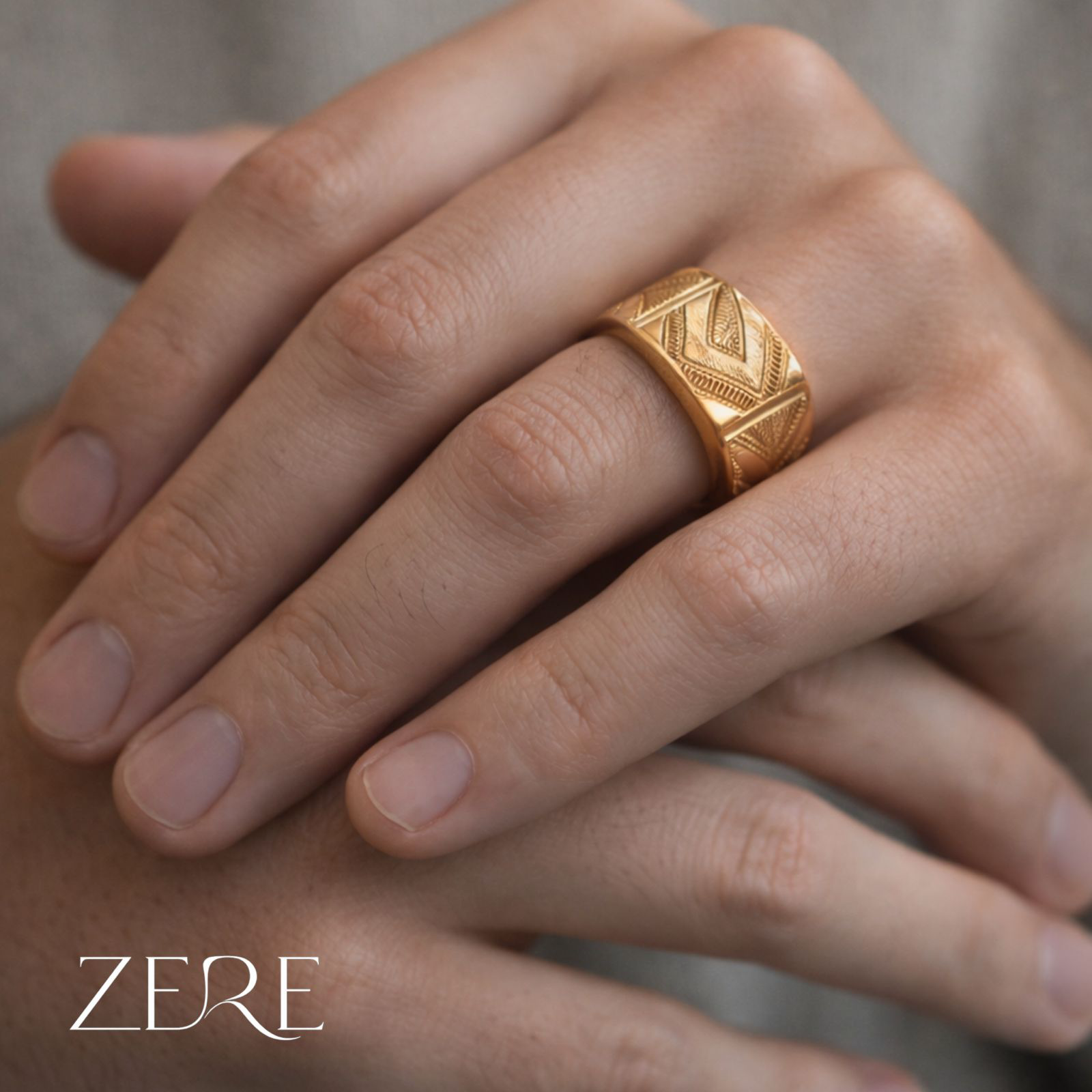 Печатка Zere геометрический узор 19.5р 3.6гр  купить,297200