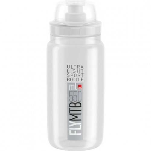 Бутылка для воды Elite с крышкой Fly Mtb 550 ml серая купить,NaN