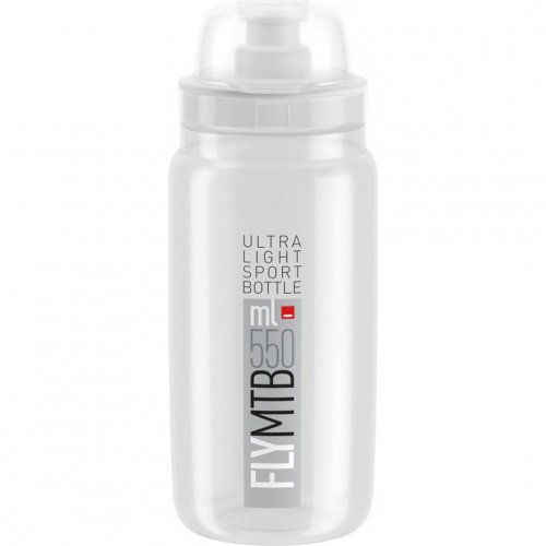 Бутылка для воды Elite с крышкой Fly Mtb 550 ml серая купить,NaN