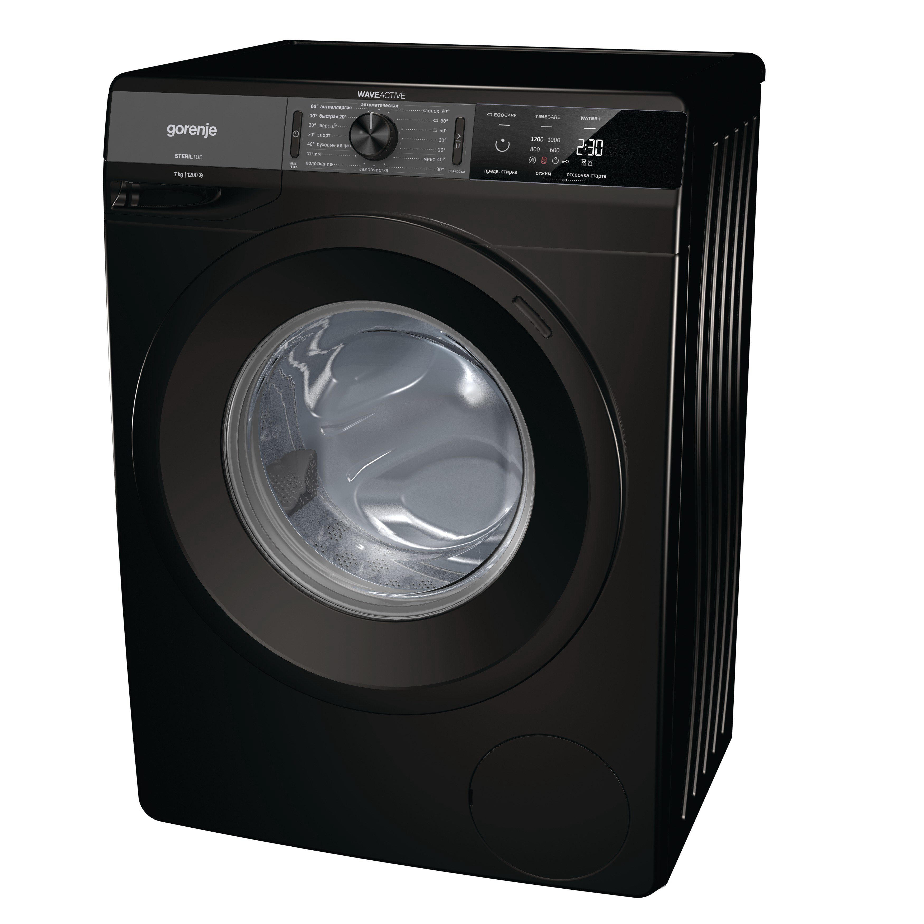 Стиральная машина Gorenje WE72S3B черная купить,NaN