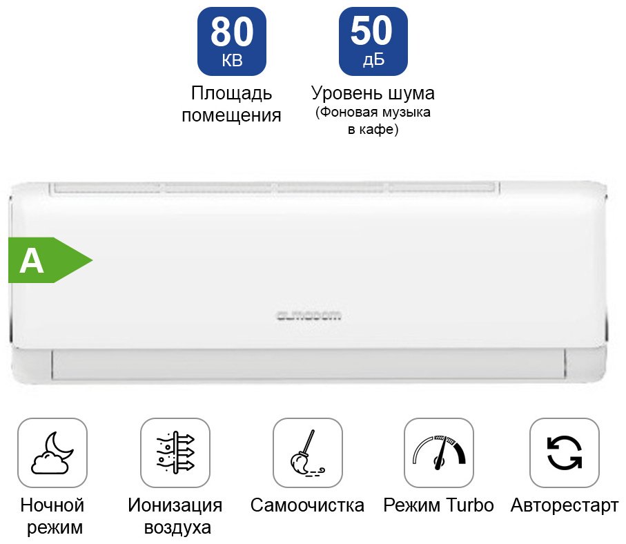 Кондиционер ALMACOM ACH-30QI белый + монтажный комплект купить,NaN