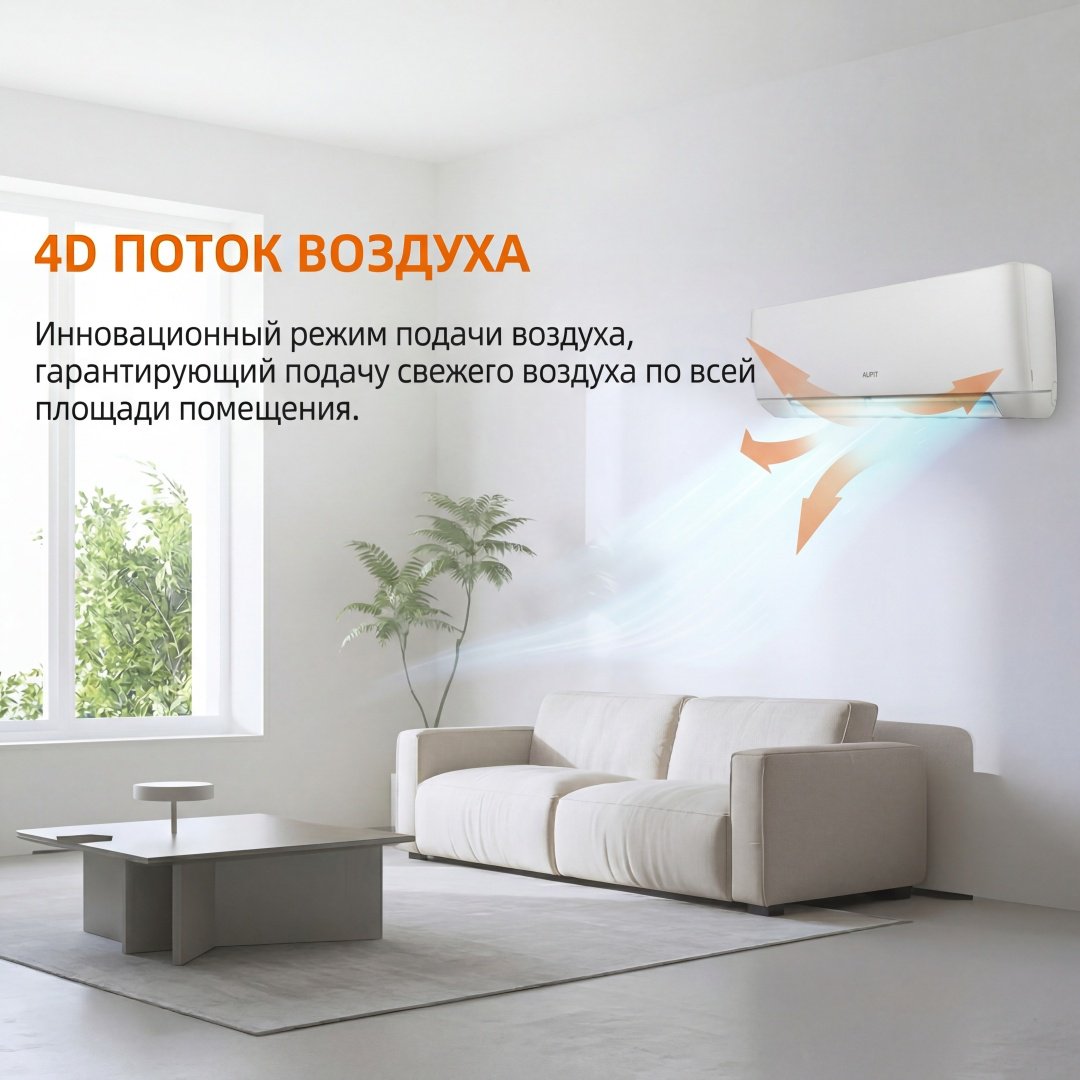 Кондиционер AUFIT ASW-H18A4/FHR3DI белый + монтажный комплект