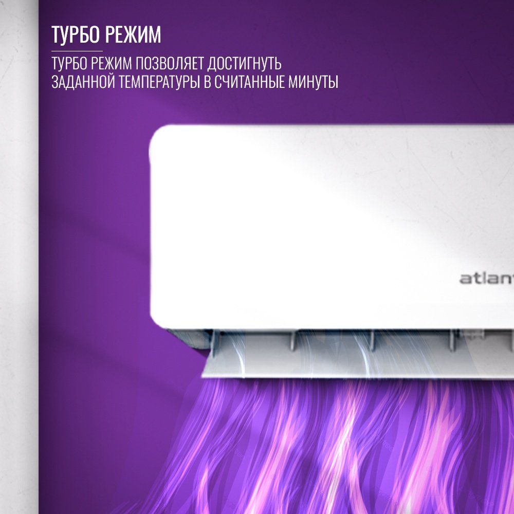 Кондиционер Atlantiq ASDH-18DF белый + монтажный комплект