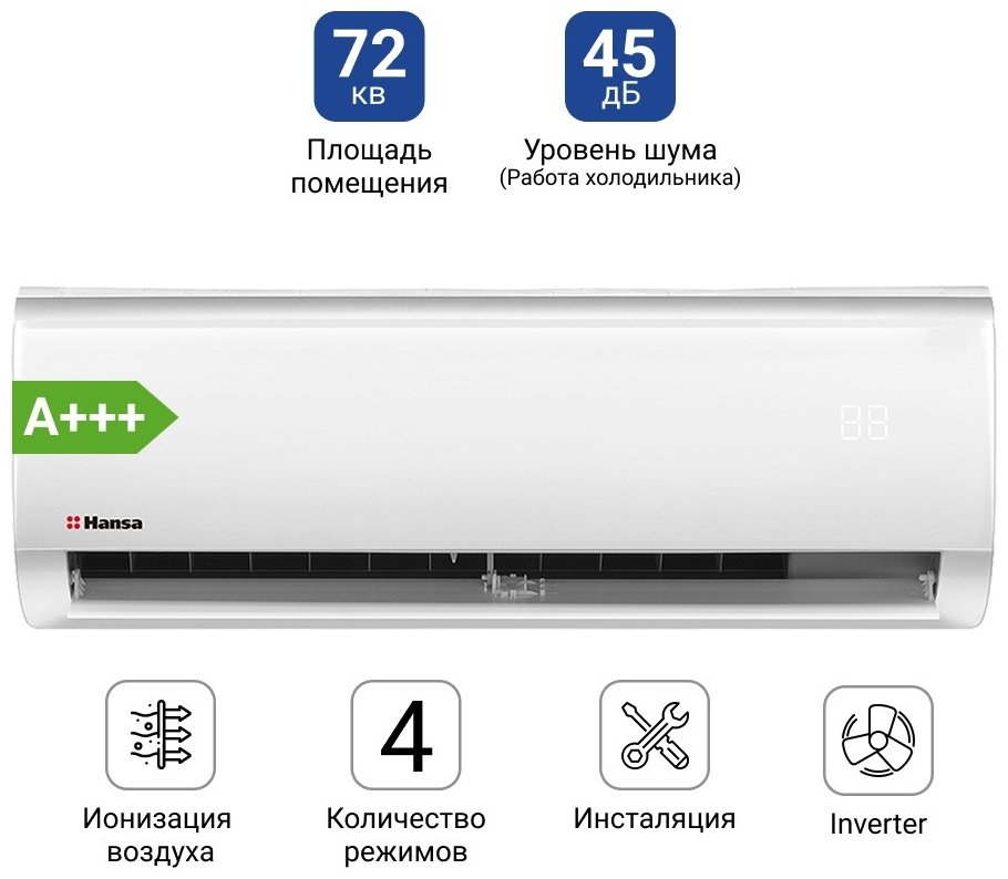 Hansa ACI-24W55 белый + монтажный комплект