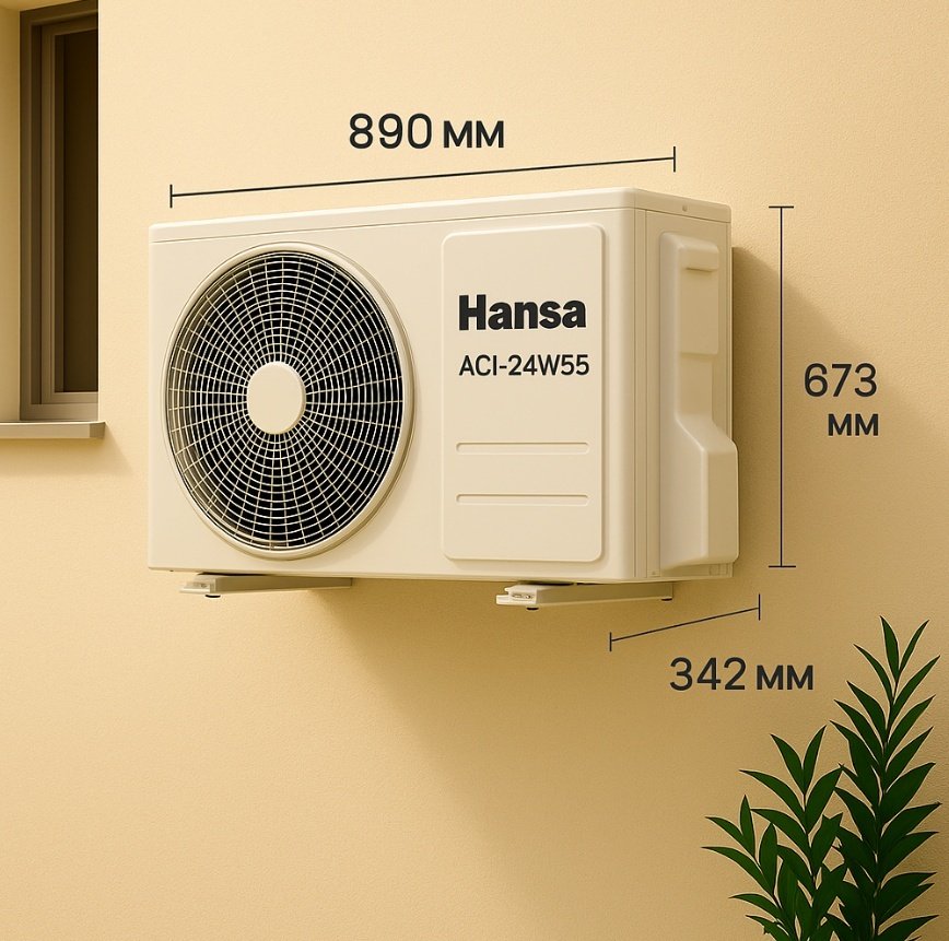 Hansa ACI-24W55 белый + монтажный комплект купить,NaN