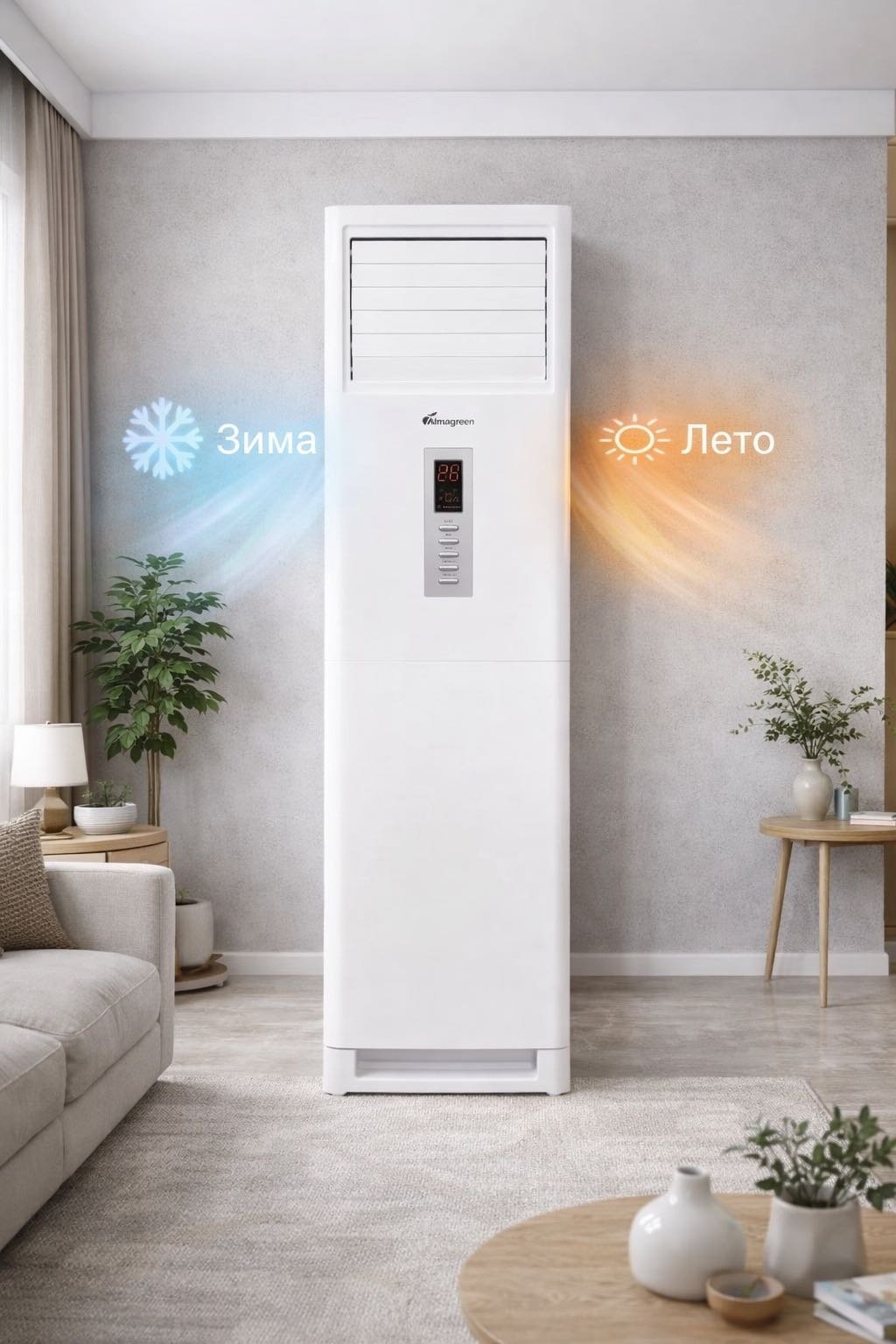 Кондиционер Almagreen AL24000BTU-ST белый + монтажный комплект купить,NaN
