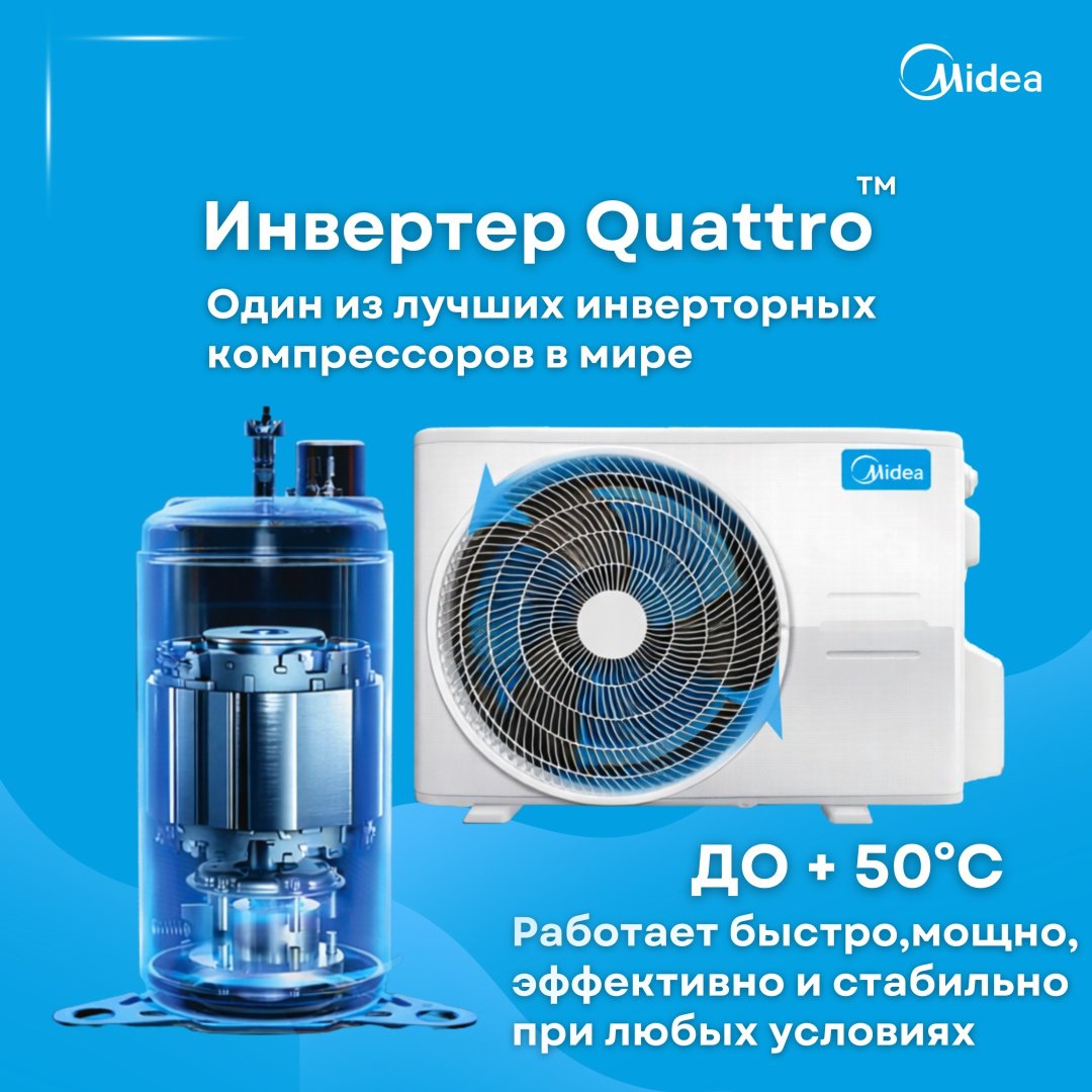 Кондиционер Midea XT-09N8D6-S серый