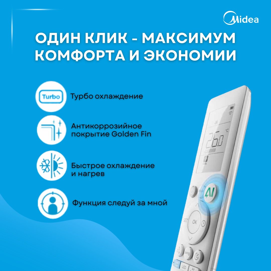 Кондиционер Midea MCA3-18HRN1 серый