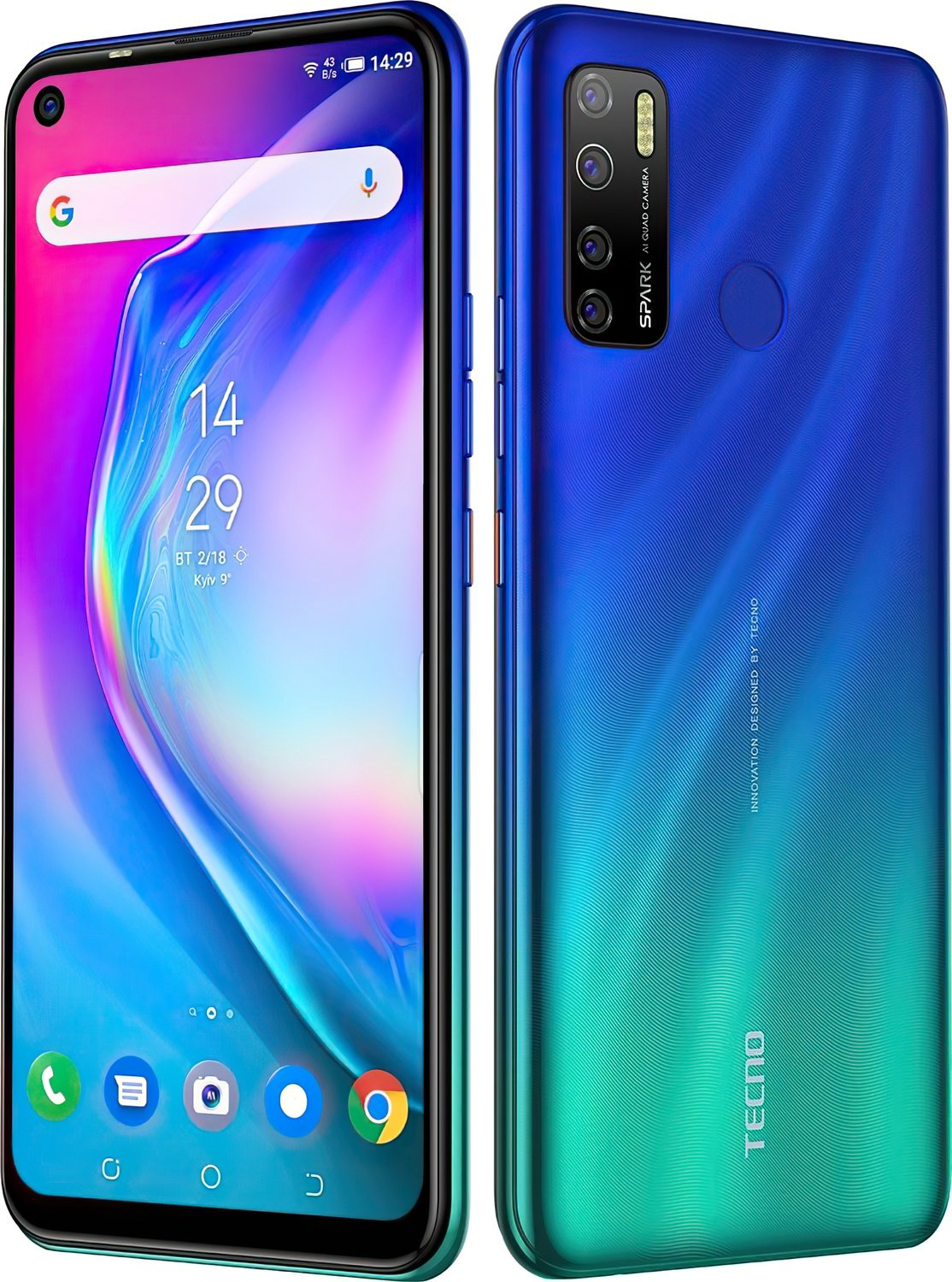 Смартфон Tecno Spark 5 Pro 4/128GB Seabed blue купить,NaN