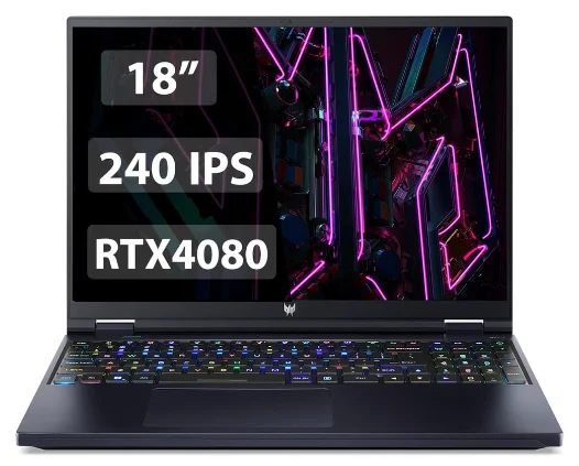 Ноутбук Acer Predator Helios 18 PH18-71 NH.QKRER.002 1Tb Black 18" Black