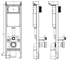 Инсталляция Aqua Toria Космос 106.3х35.2см бело-синий