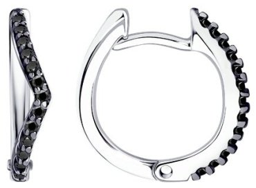 Серьги Diamant 94-120-01511-1 вес 1.99 г серебро, фианит купить,15390