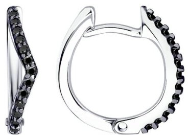 Серьги Diamant 94-120-01511-1 вес 1.99 г серебро, фианит купить,15390