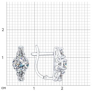 SOKOLOV 94022296-1_89 серебро, фианит Swarovski купить,13999