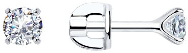 Пусеты SOKOLOV 94021746-sk22 вес 1.12 г серебро, фианит купить,7274