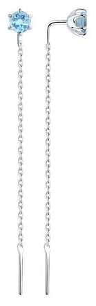 Серьги-цепочки SOKOLOV 92022161 вес 1.55 г серебро, без вставок купить,12337